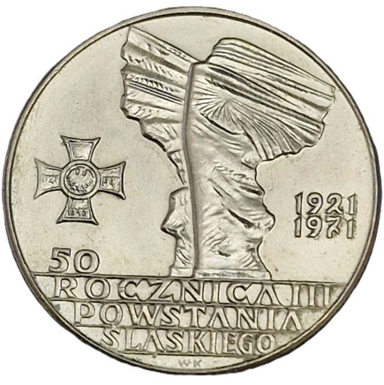 Moneta 10 zł 50 Rocznica III Powstania Śląskiego 1971 rewers