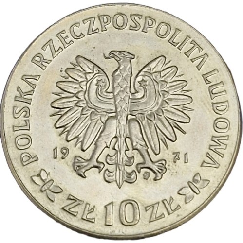 Moneta 10 zł 50 Rocznica III Powstania Śląskiego 1971 awers