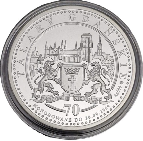 Moneta zastępcza 70 Talary Gdańskie 2009 awers