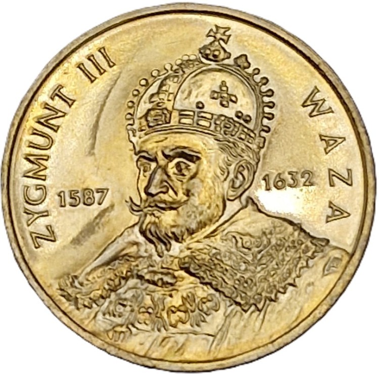 Moneta okolicznościowa 2 zł Zygmunt III Waza 1998 rewers