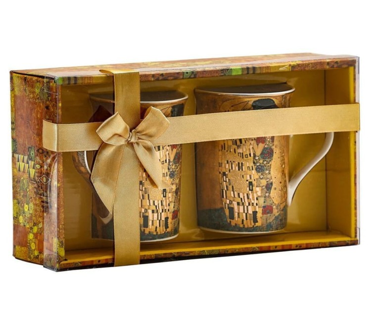 Kubki do herbaty 300 ml 2 sztuki Klimt The Kiss 388-7001 box