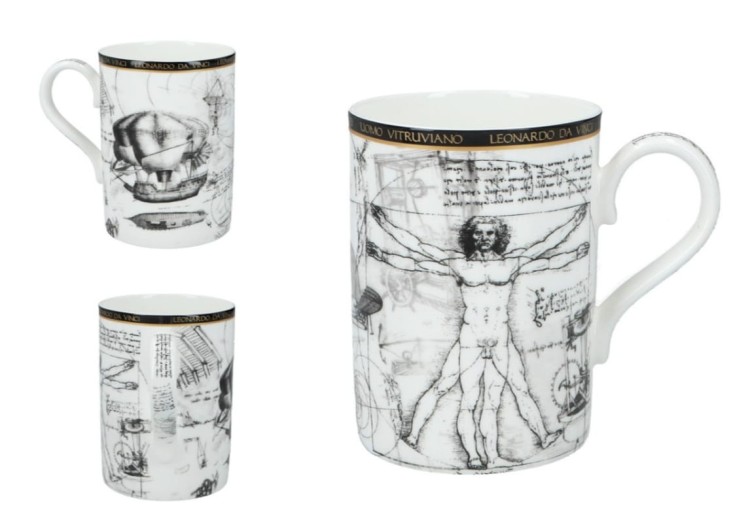 Kubek 380ml da Vinci Człowiek Witruwiański 032-1610 fronty