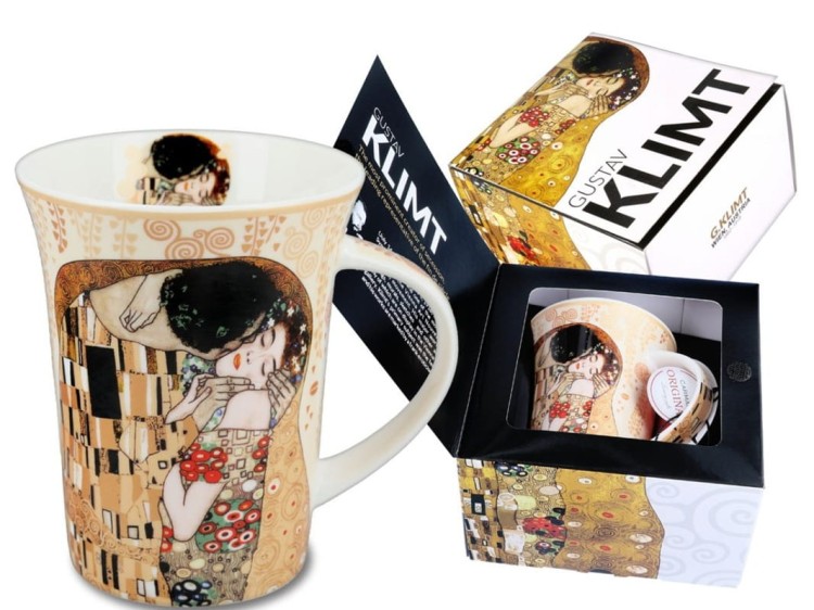 Kubek 350 ml Pocałunek krem Klimt 532-8111 Cermani