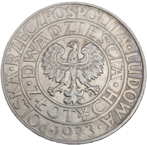 Moneta 20 zł Kwitnące drzewo 1973 awers