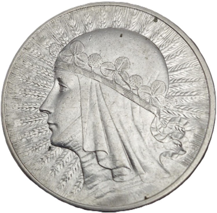 Moneta 10 złotych 1932 Polonia Głowa Kobiety b.z. rewers