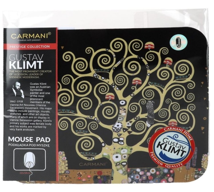 Podkładka pod mysz Drzewo życia Klimt Carmani folia