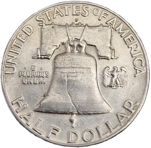 Moneta pół dolara 1962 Franklin USA awers