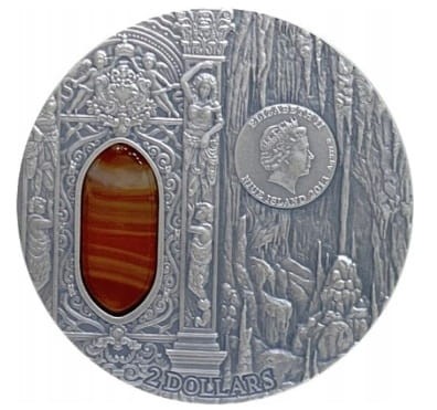 Moneta 2 dolary Tajemnice Wawelu Crystal Art 2 oz 2013  awers