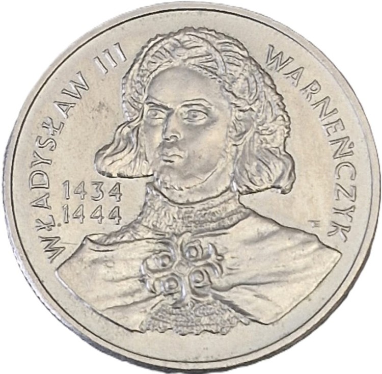 Moneta 10000 zł Władysław III Warneńczyk 1992r rewers