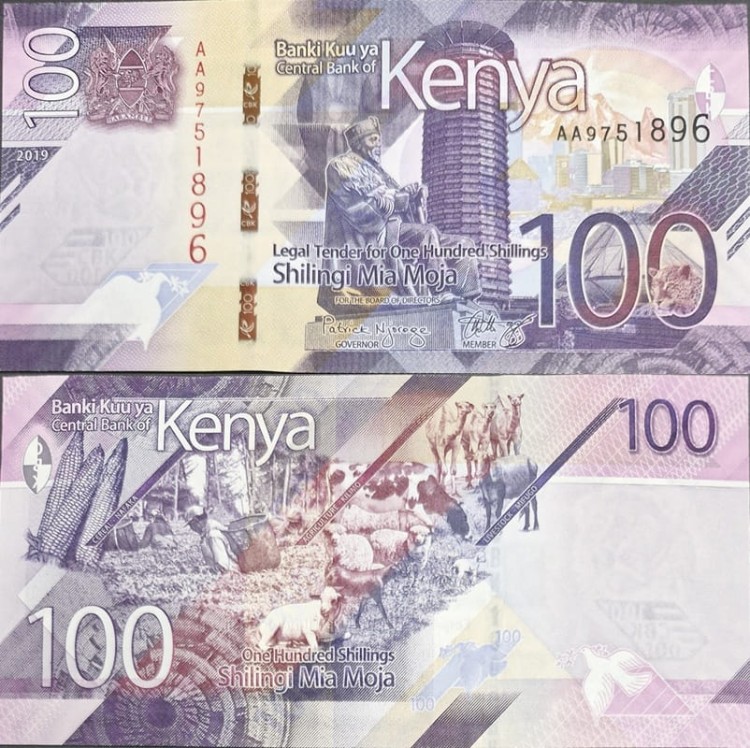 Kenia banknot 100 szylingów 2019