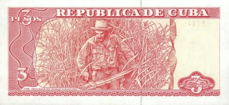 Kuba banknot 3 pesos 2005 P-127b rewers