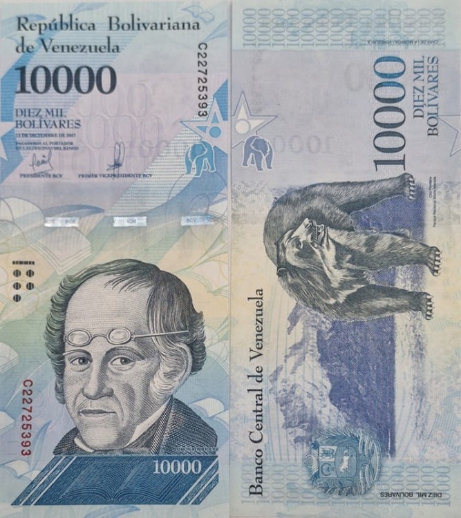 Wenezuela banknot 10000 bolivares 2017 P-98b