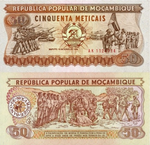 Mozambik banknot 50 meticais 1986 P-129