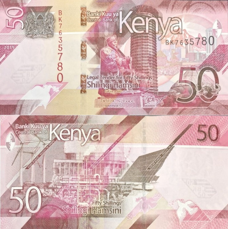 Banknot Kenia 50 szylingów 2019