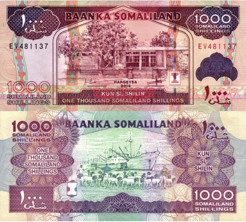Somaliland banknot 1000 szylingów 2014
