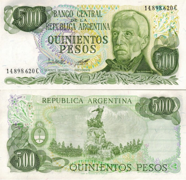 Argentyna banknot 500 pesos