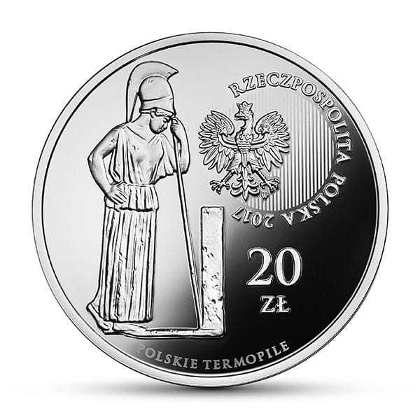 Moneta 20 zł Zadwórze Polskie Termopile 2017 r. awers