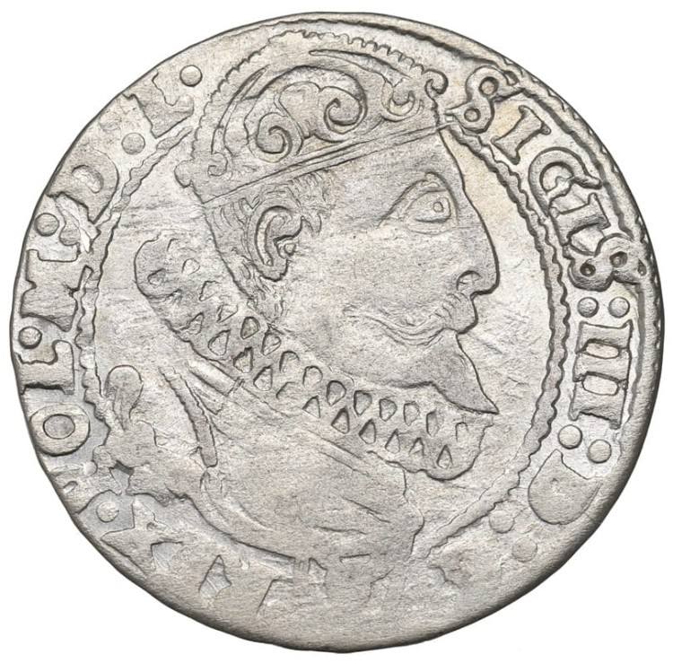 Moneta szóstak 1626 rewers