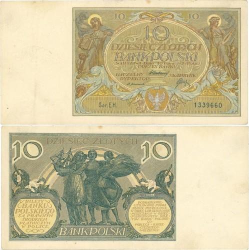 Banknot 10 złotych 1929 stan 2