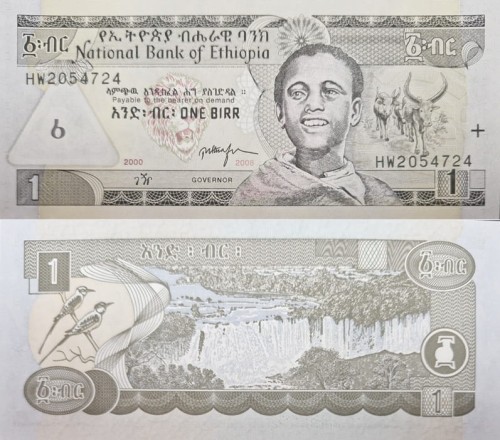 Banknot Etiopia 1 birr 2008 P-46d