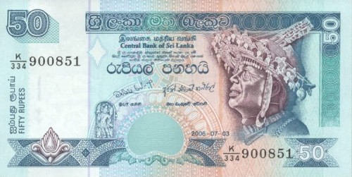 Banknot  Sri Lanka 50 rupii 2006 P-110f UNC awers
