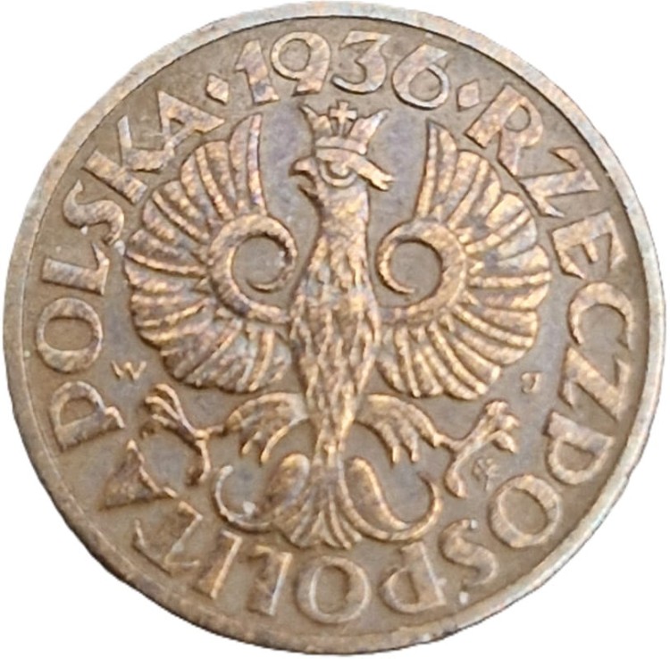 Moneta 2 grosze 1936 awers