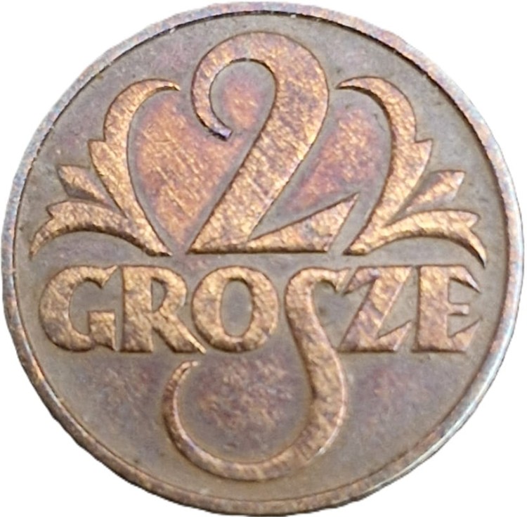 Moneta 2 grosze 1936 rewers