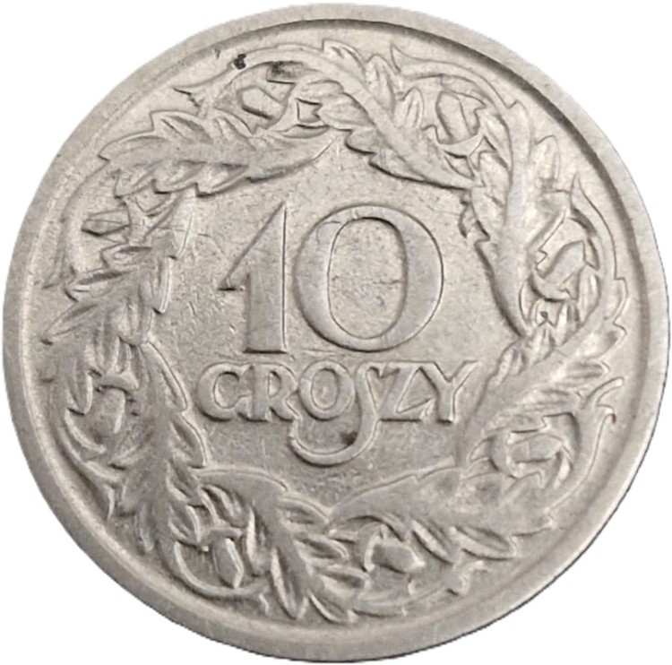 Moneta 10 groszy 1923 rewers