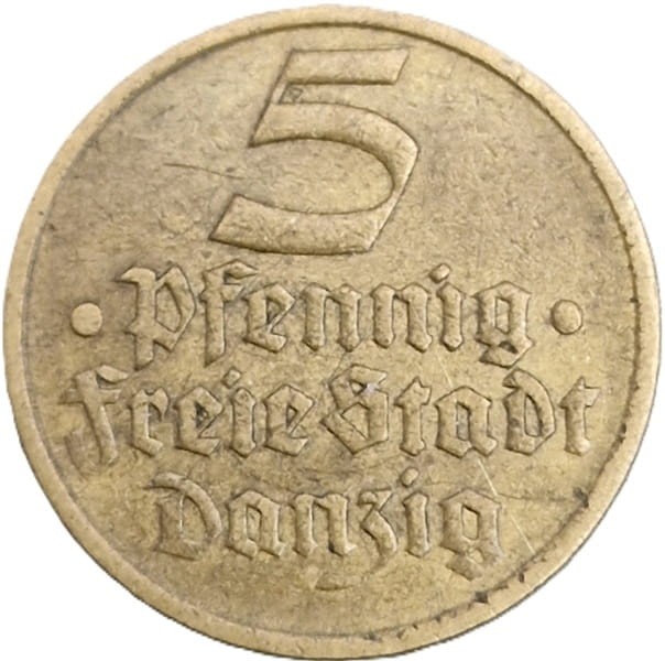 Moneta 5 fenigów 1932 awers