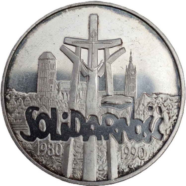 Moneta 100000 zł Solidarność A 1980-1990 1990 rewers