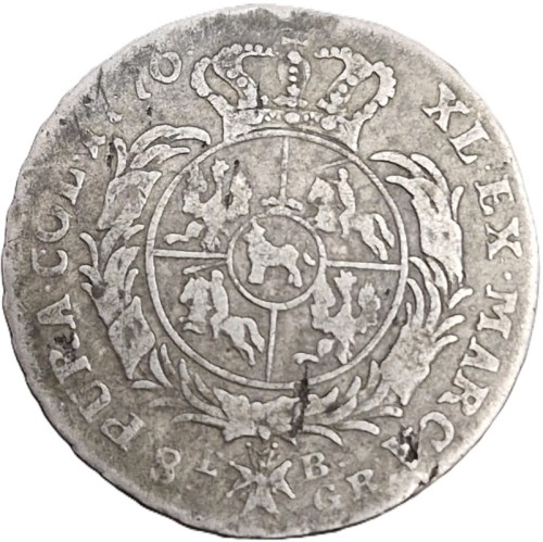 Moneta 2 złoty 1776 S.A. Poniatowski 8GR rewers