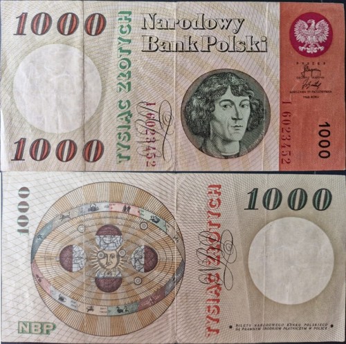 Banknot 1000 zł 1965 stan 3