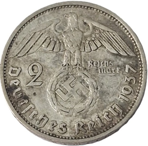 Moneta 2 marki 1937 Hindenburg awers