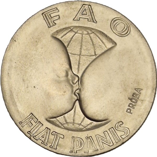 Moneta 10 zł FAO - Fiat Panis Próba 1971 r rewers