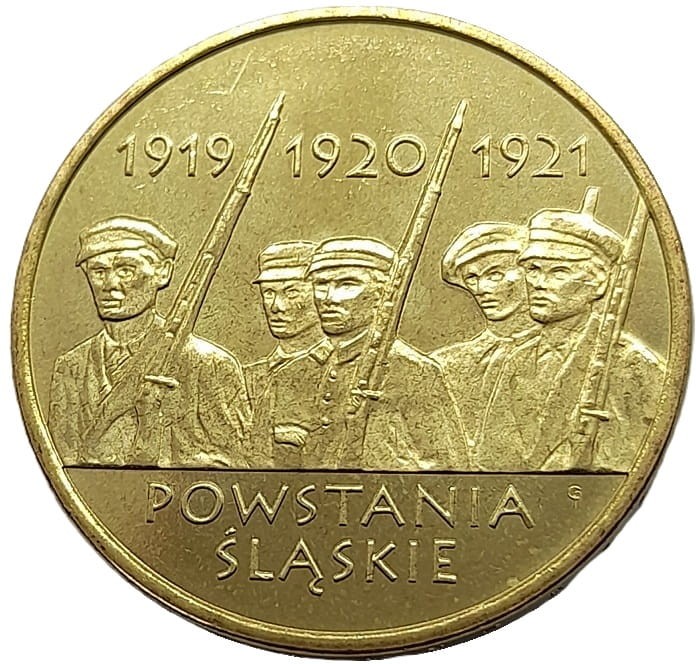 Moneta 2 zł Powstania Śląskie 2011 rewers