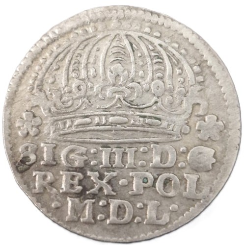 Moneta grosz 1613 Zygmunt III Waza Kraków rewers