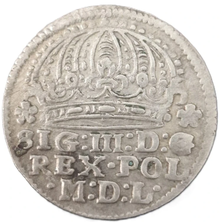Moneta grosz 1613 Zygmunt III Waza Kraków rewers