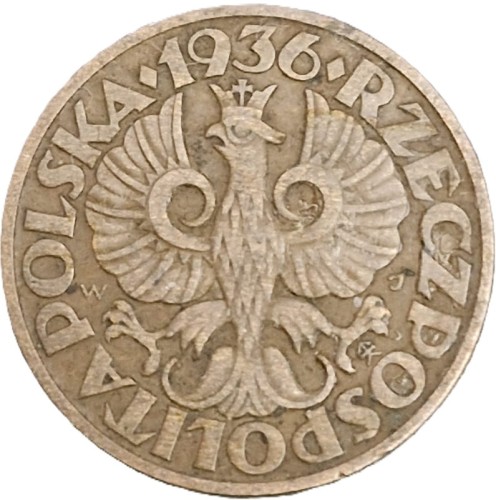 Moneta 5 groszy 1936 awers