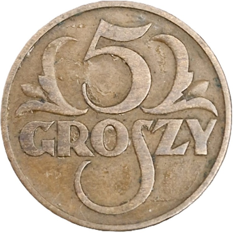 Moneta 5 groszy 1936 rewers
