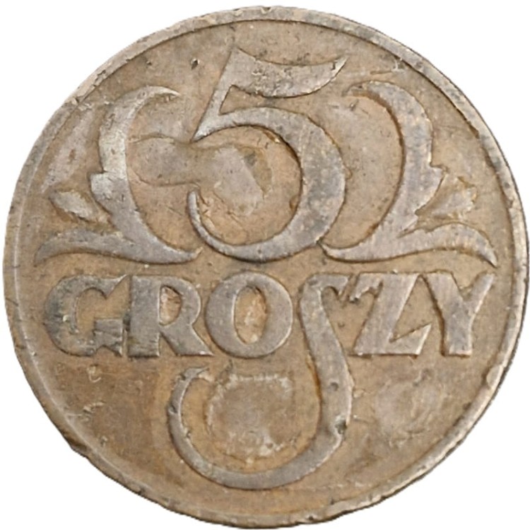 Moneta 5 groszy 1935 rewers