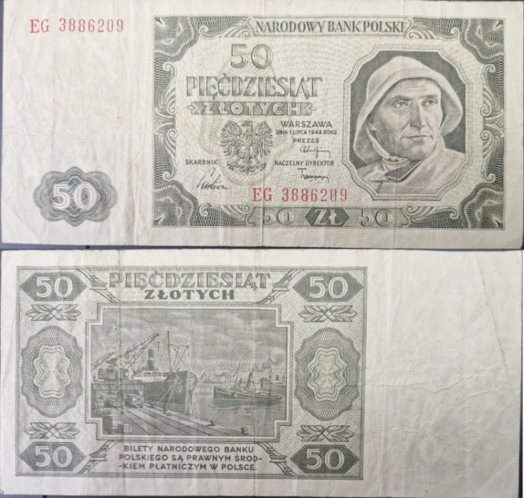 Banknot 50 zł 1948