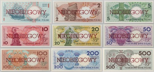 Zestaw banknotów Miasta polskie Nieobiegowy rewers 2