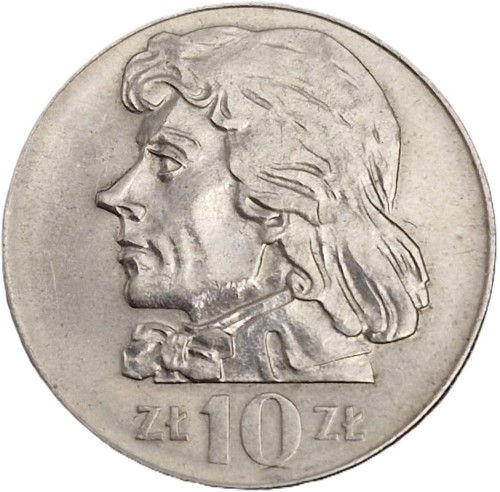 Moneta PRL 10 zł Tadeusz Kościuszko 1972 stan 1 rewers