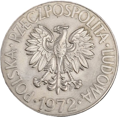 Moneta PRL 10 zł Tadeusz Kościuszko 1972 stan 1 awers
