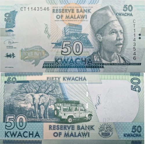 Banknot Malawi Banknot 50 Kwacha 2020