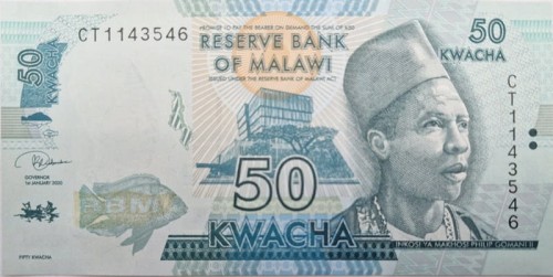 Banknot Malawi Banknot 50 Kwacha 2020 awers