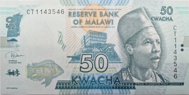 Banknot Malawi Banknot 50 Kwacha 2020 awers