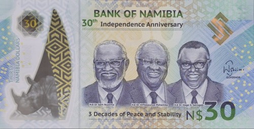 Namibia banknot 30 namibia 2020 awers