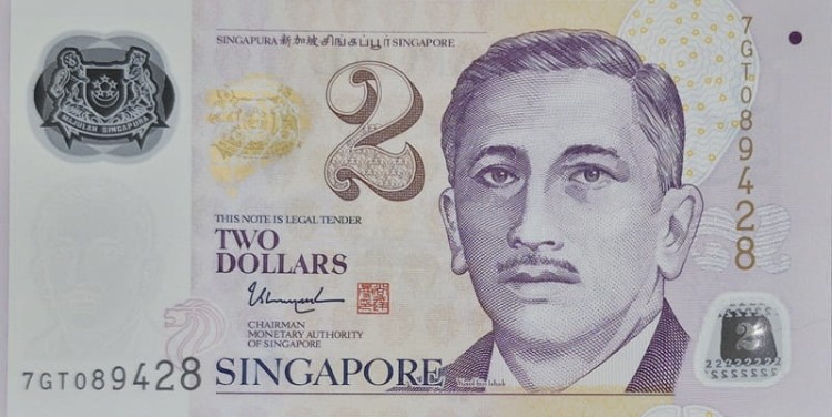 Banknot Singapur 2 dolary 2021 awers