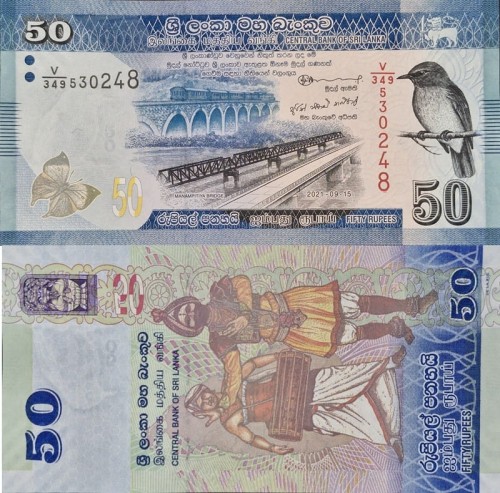 Banknot Sri Lanka banknot 50 rupii 2021